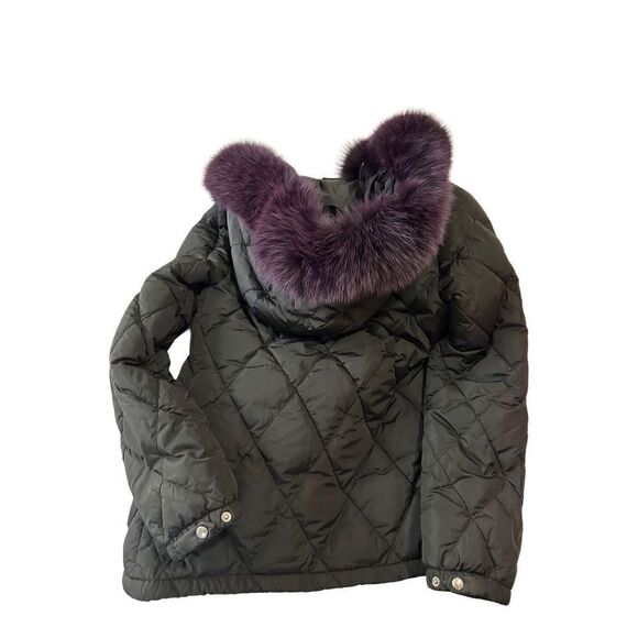 Prada fur trimmed hoodie down jacket size S - Picture 2 of 14
